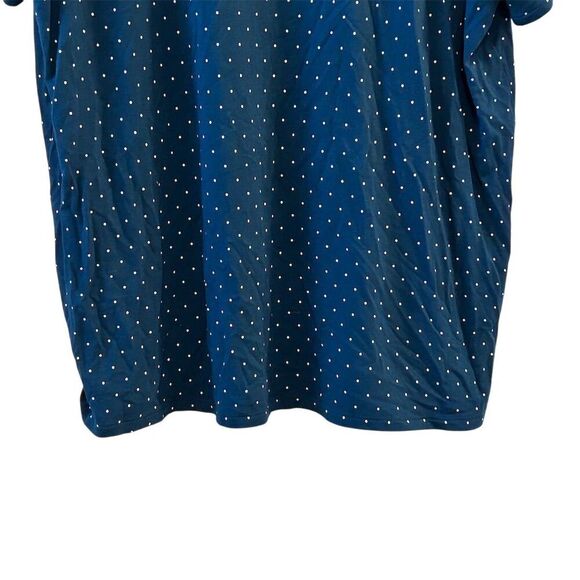 J. Jill Women's Polka Dot Scoop Neck Tee Blue Size M Casual Spring - Picture 10 of 11